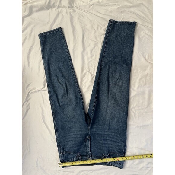 Banana Republic Slouch Jeans‎ Denim Mid-Rise Dark Blue Wash Women Size 10/30 - Picture 3 of 5